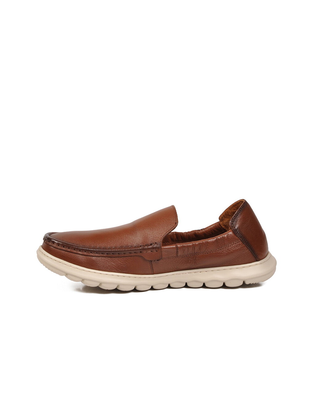 Kahverengi Taba Erkek Hakiki Deri Smart Casual Loafer Ayakkabı Hafızalı Rahat Taban Sensitive M599 M-1