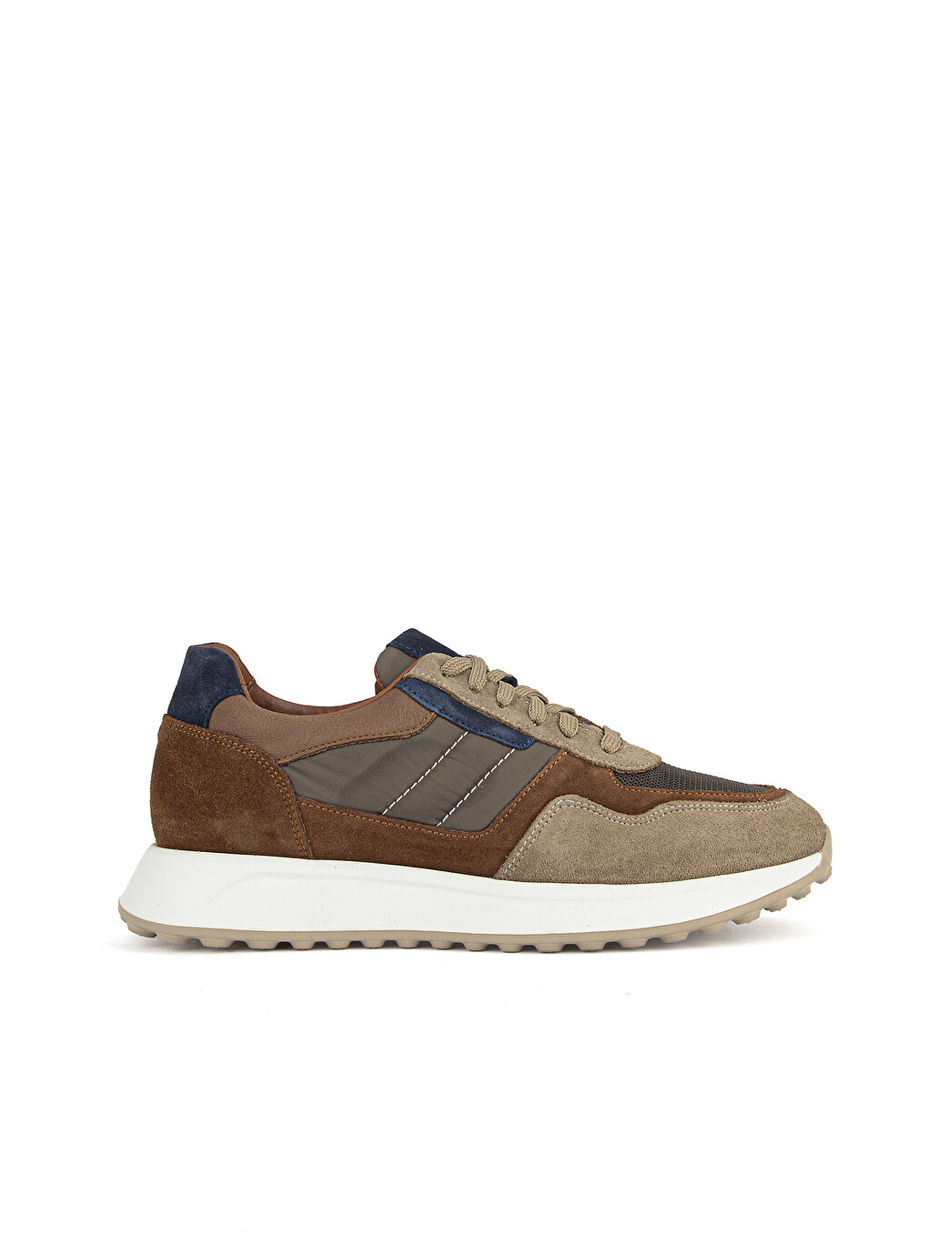 Bej Erkek Hakiki Deri Sneaker 1631026z2022 Kum