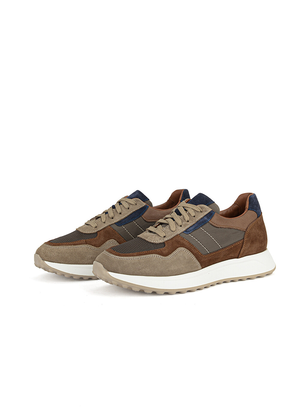 Bej Erkek Hakiki Deri Sneaker 1631026z2022 Kum-4