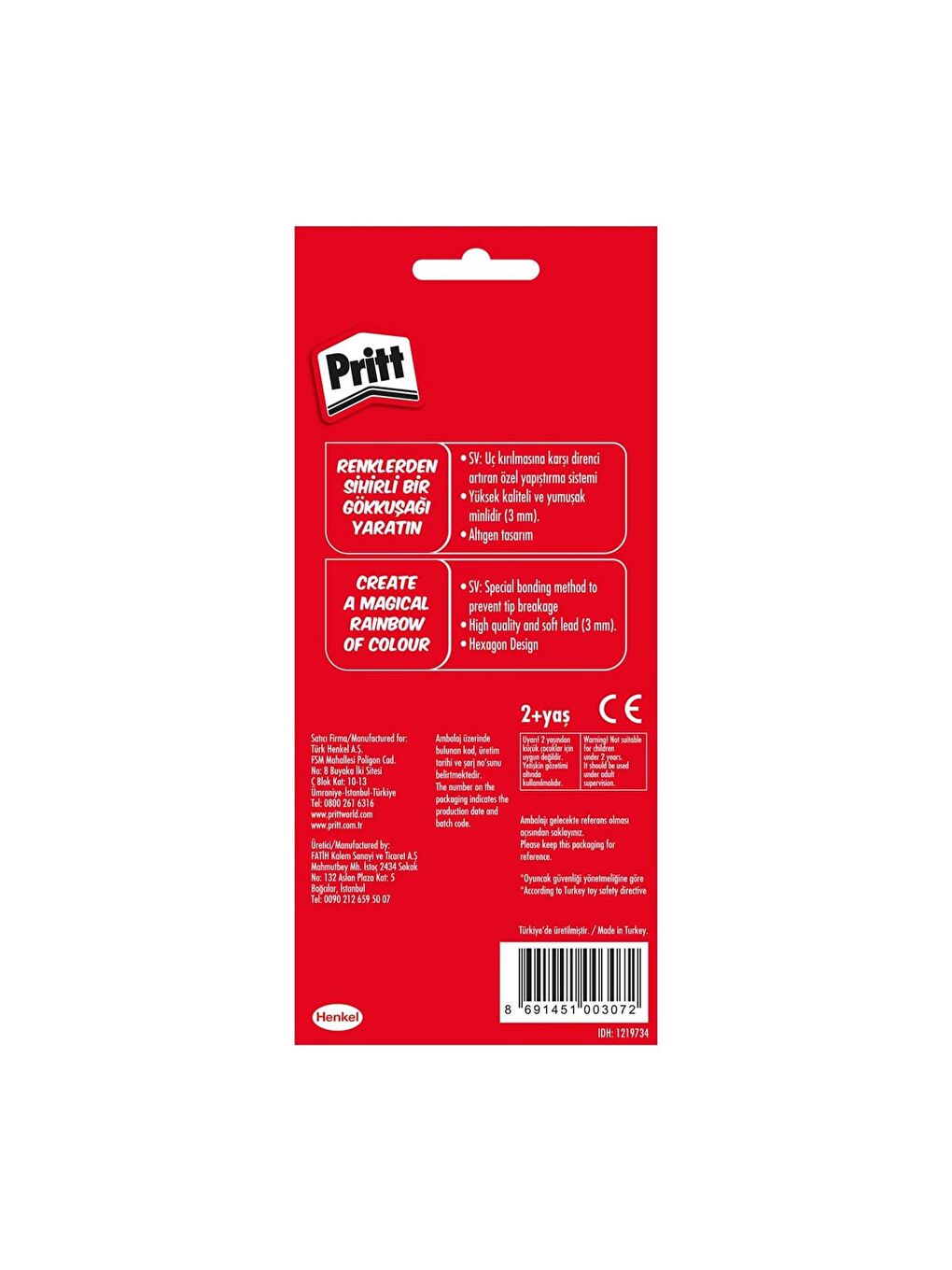 Karton Kutu Tam Boy Kuru Boya 12 Renk (1219734)-1