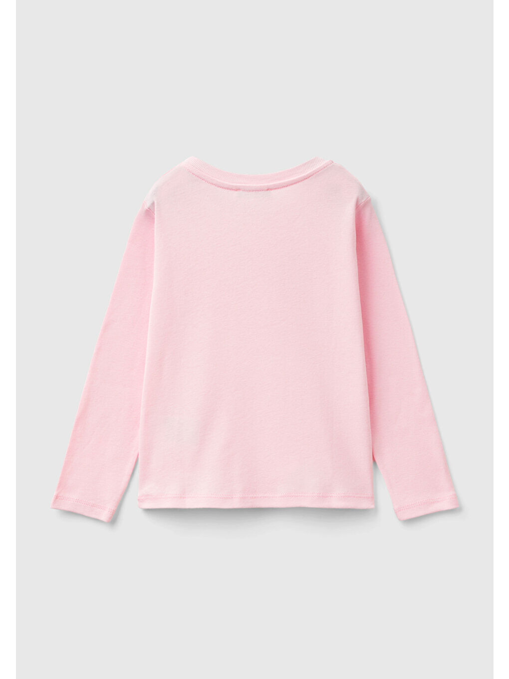 United Colors Of Benetton Kız Çocuk Açık Pembe Önü Su Bazlı Logo Baskılı Sweatshirt - 2