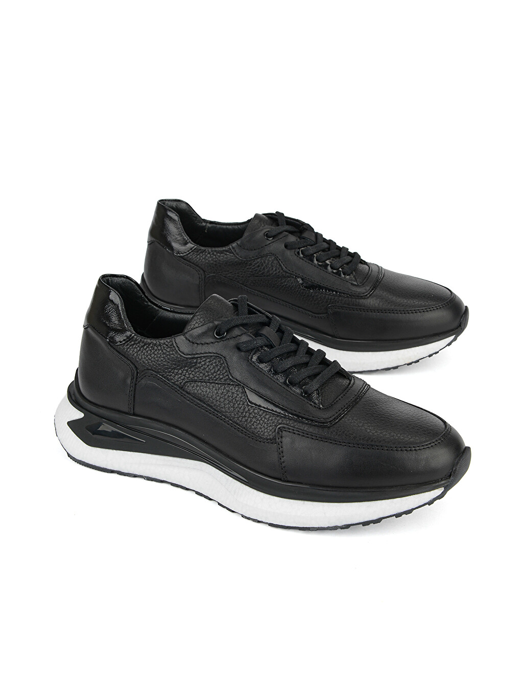 Erkek Hakiki Deri Sneaker 1611053z1797 Siyah-1