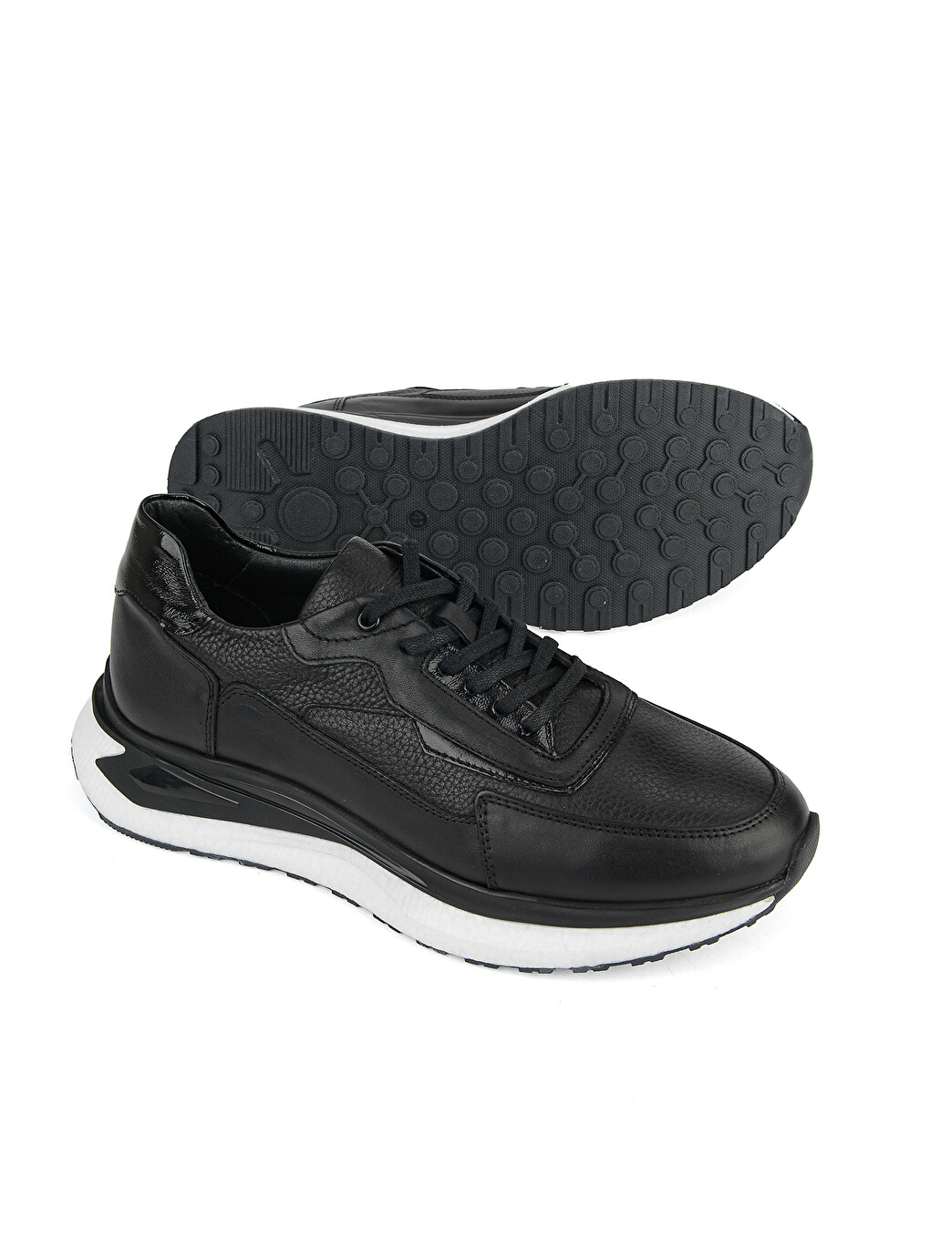 Erkek Hakiki Deri Sneaker 1611053z1797 Siyah-3