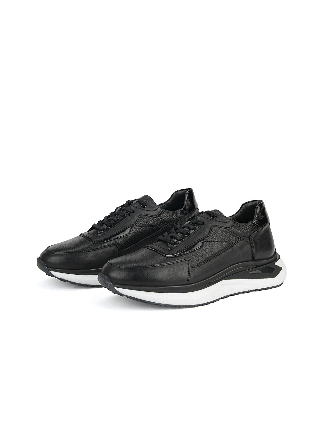 Erkek Hakiki Deri Sneaker 1611053z1797 Siyah-4