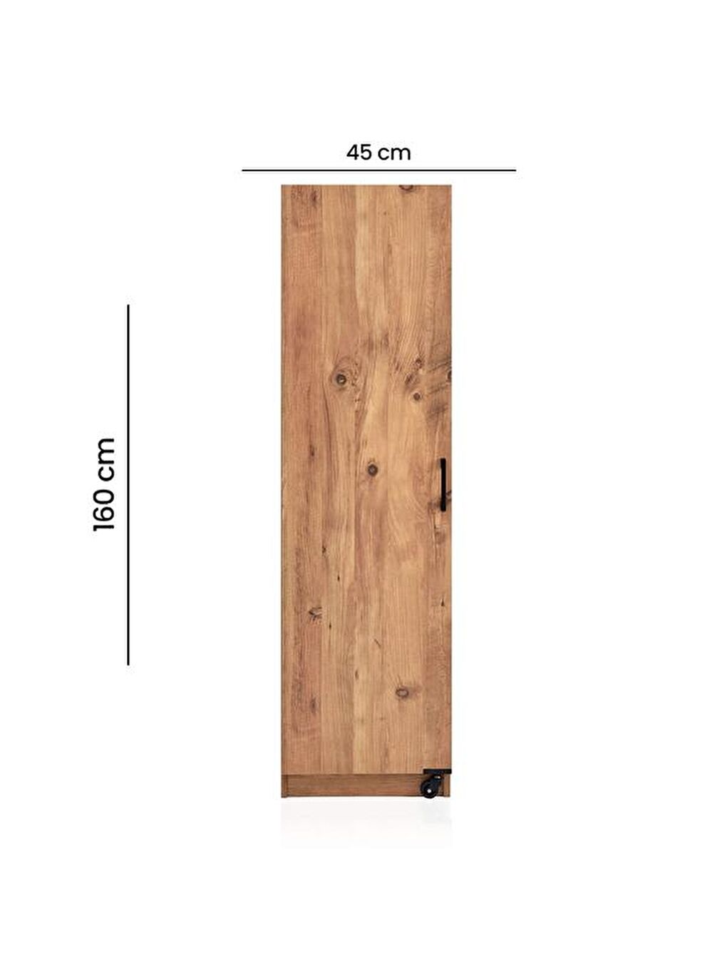 Kahverengi Tek Kapaklı Boy Kiler Dolabı - Atlantik Çam-2