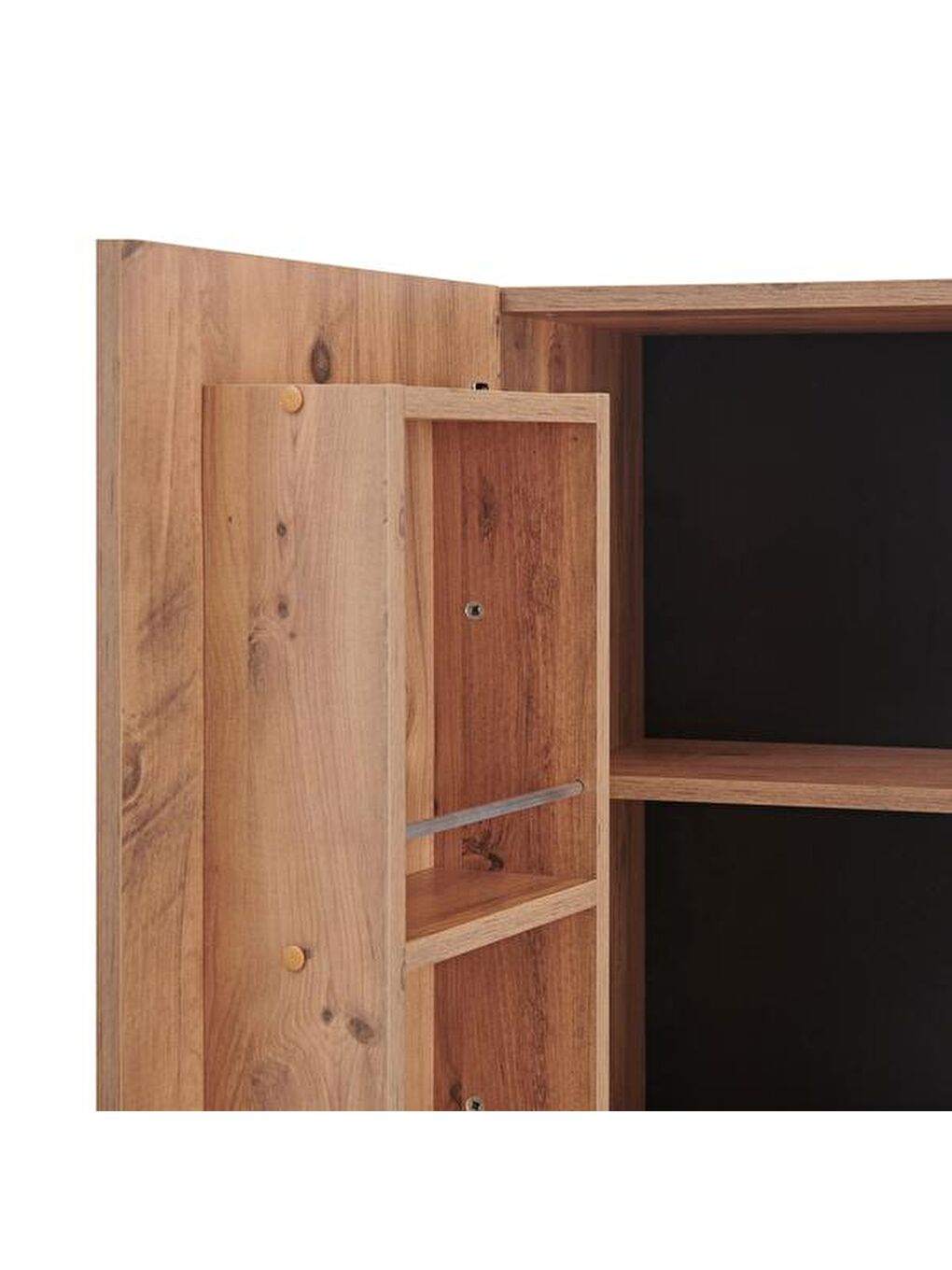 Kahverengi Tek Kapaklı Boy Kiler Dolabı - Atlantik Çam-5