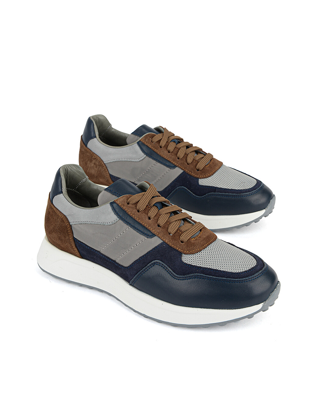 Erkek Hakiki Deri Sneaker 1631026z2022 Lacivert-1