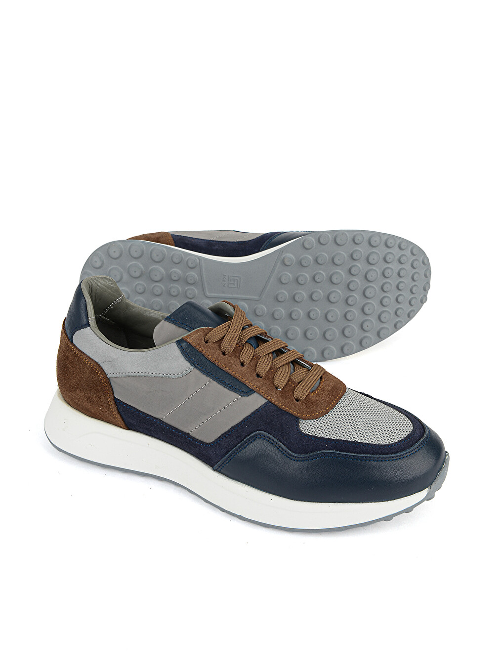Erkek Hakiki Deri Sneaker 1631026z2022 Lacivert-3