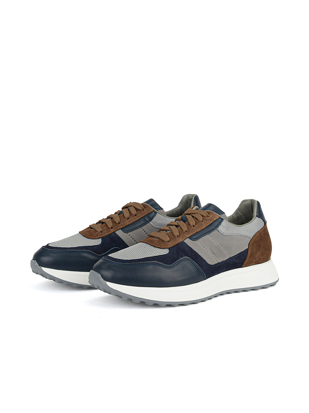 Erkek Hakiki Deri Sneaker 1631026z2022 Lacivert-4