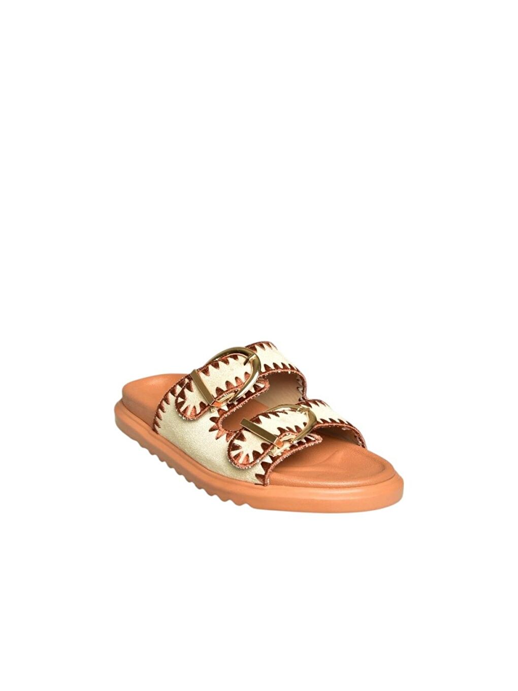 Kahverengi Bej_Taba Kadın Terlik U2671462-1