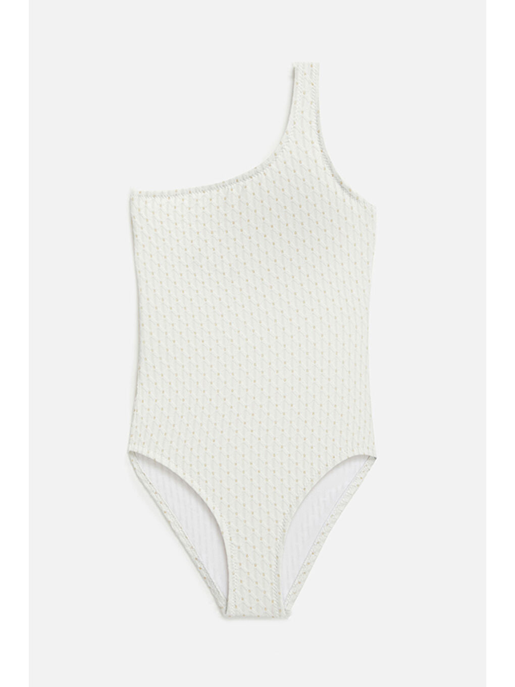 Moeva Kız Çocuk Tek Omuz Beyaz Mayo-1