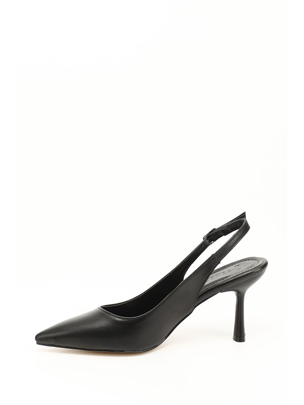 Mor Kadın ZÜMRÜT-SİYAH Sivri Burun Kadeh Ökçe Arkası Açık Ayakkabı-2