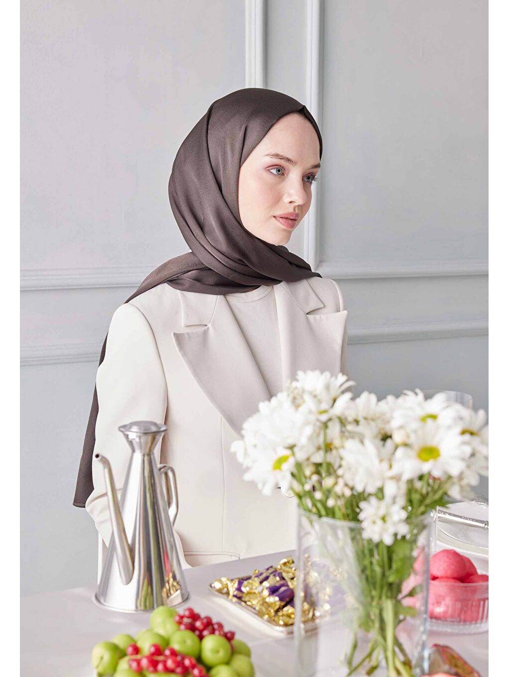 Kahverengi Janjanlı Şal Ağaç Kabuğu