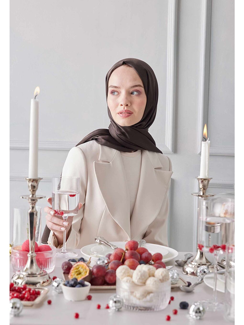 Kahverengi Janjanlı Şal Ağaç Kabuğu-1