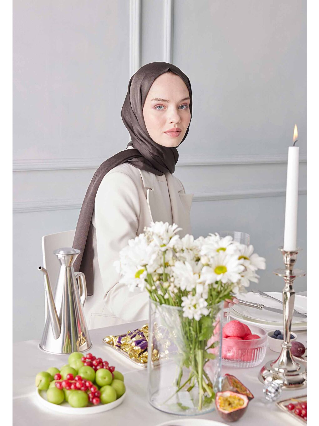 Kahverengi Janjanlı Şal Ağaç Kabuğu-2