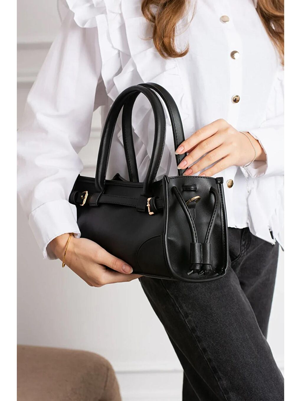 Siyah Zerilla Kadın Omuz Çantası BP-4837O-1