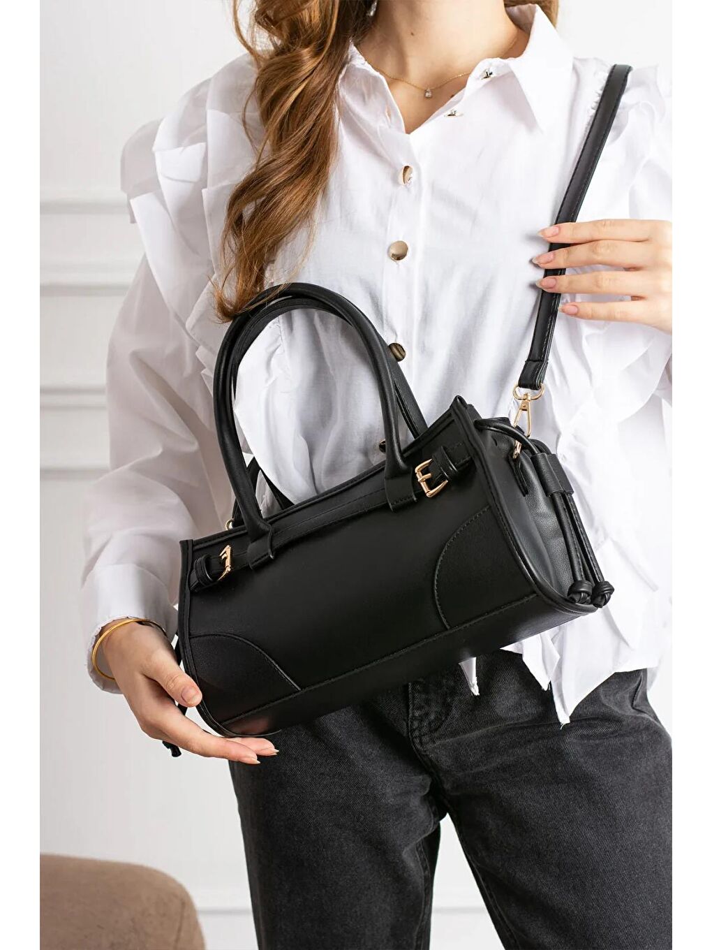 Siyah Zerilla Kadın Omuz Çantası BP-4837O-2