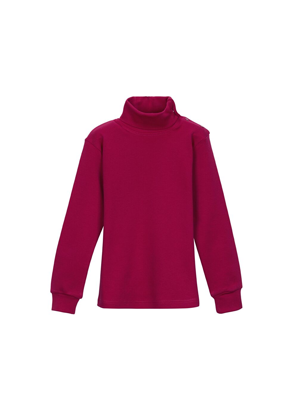 Mürdüm Kız Çocuk Tam Balıkçı Uzun Kol Çıtçıtlı Tişört