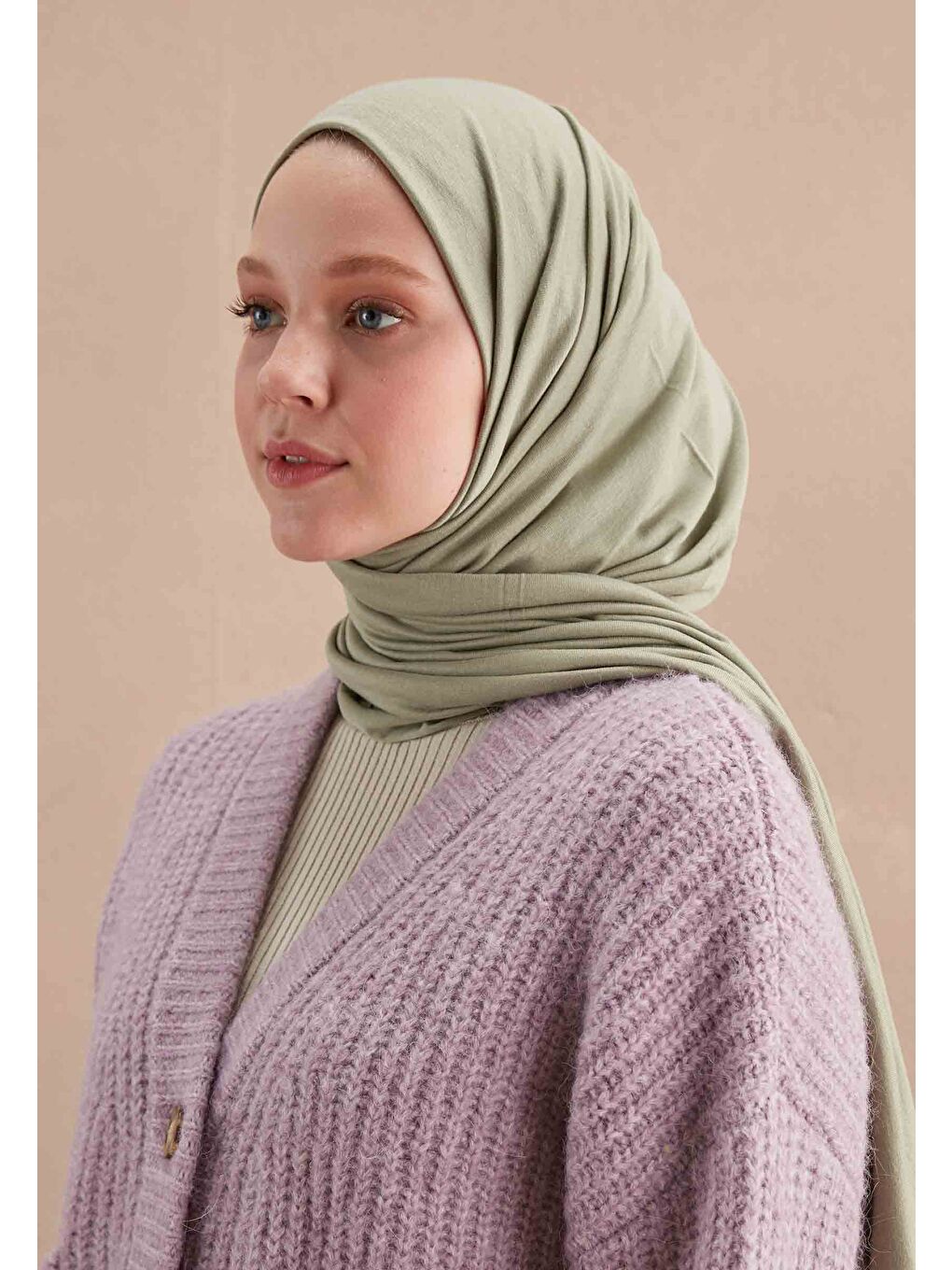 Penye Şal Uçuk Yeşil-2