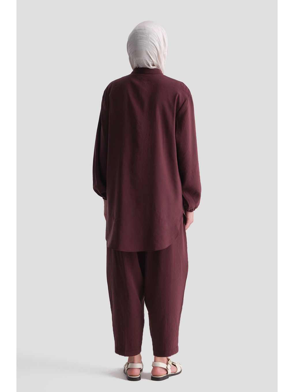 Deniz Kabuğu Detaylı Takım Bordo-4