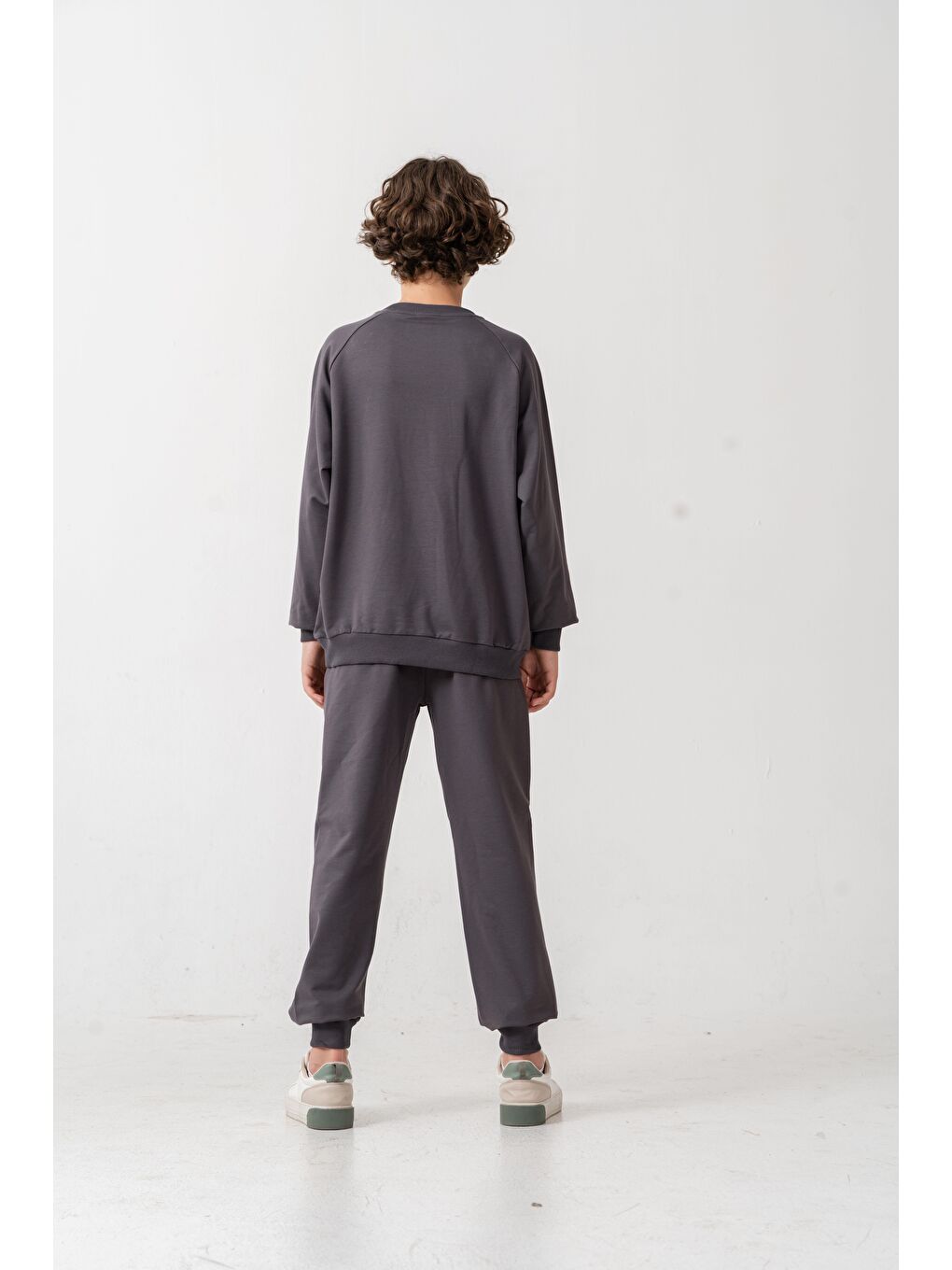 Gri 1984 Champ Aplike Nakışlı Baskılı Erkek Çocuk Alt Üst Eşofman Takımı-4