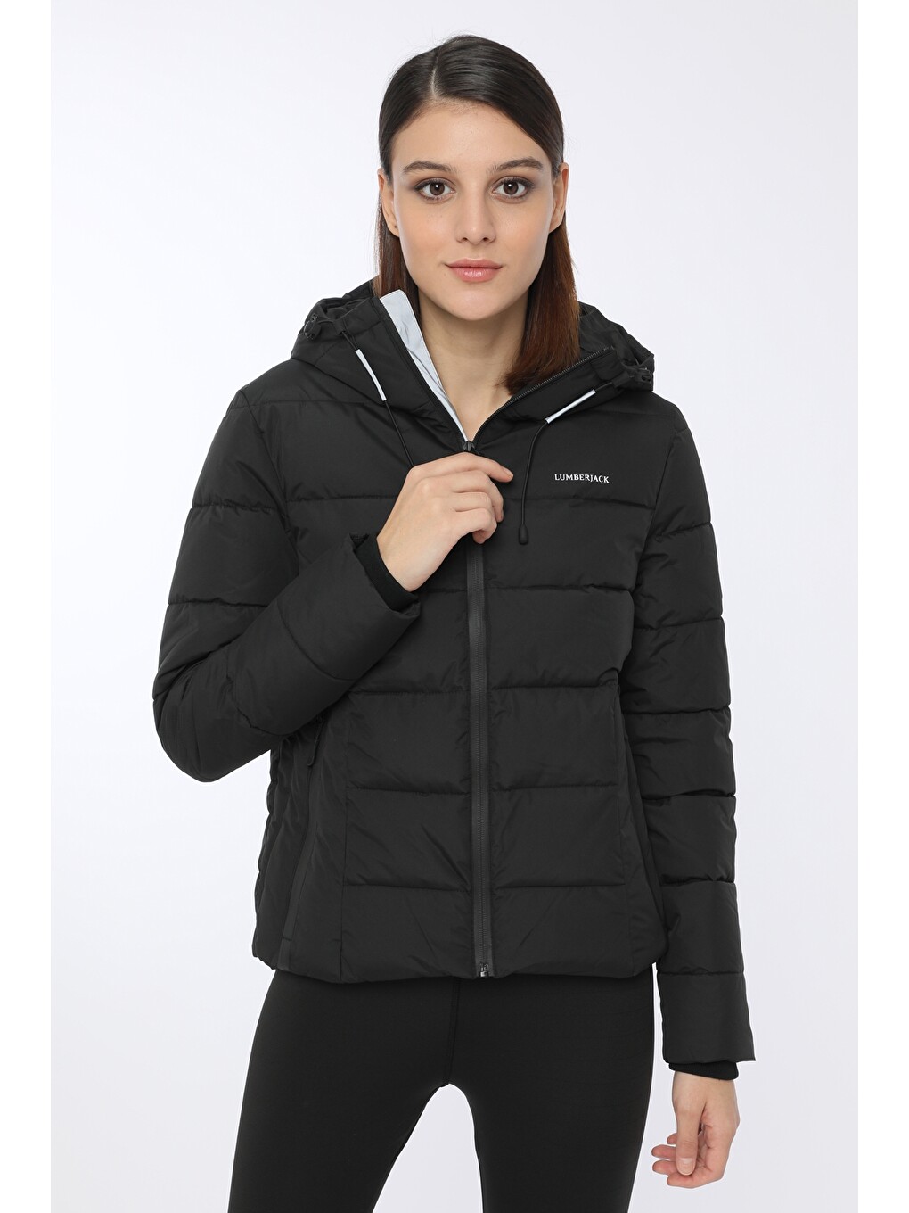 APRESKI COAT Siyah Kadın Kısa Kaban