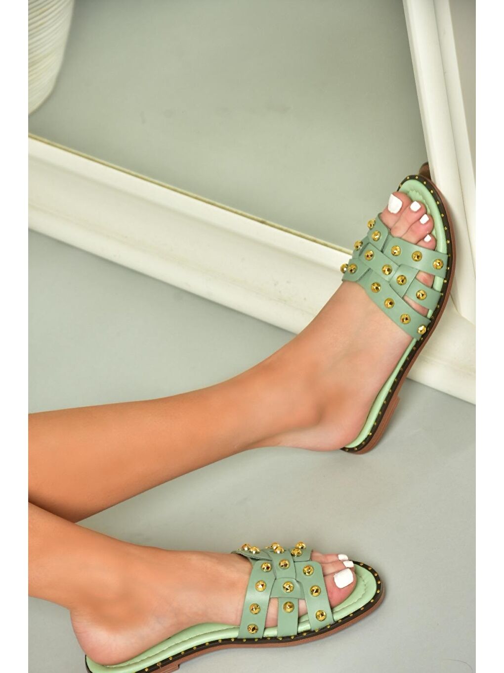 U2911000 Yeşil Kadın Terlik