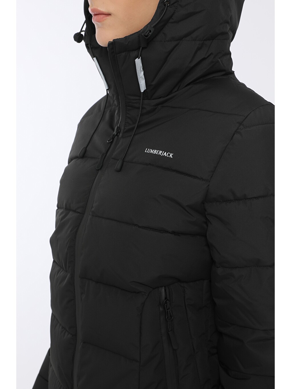 APRESKI COAT Siyah Kadın Kısa Kaban-3