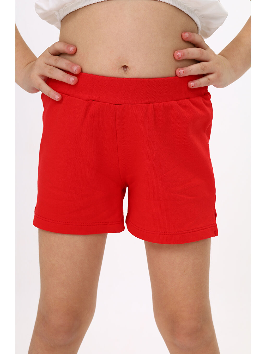 Kırmızı Kız Çocuk Şort-2