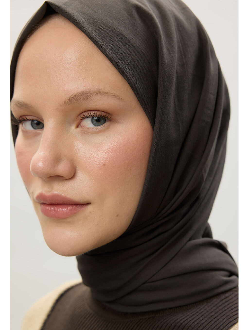 Siyah İnce Pamuk Vual Şal Kömür-4