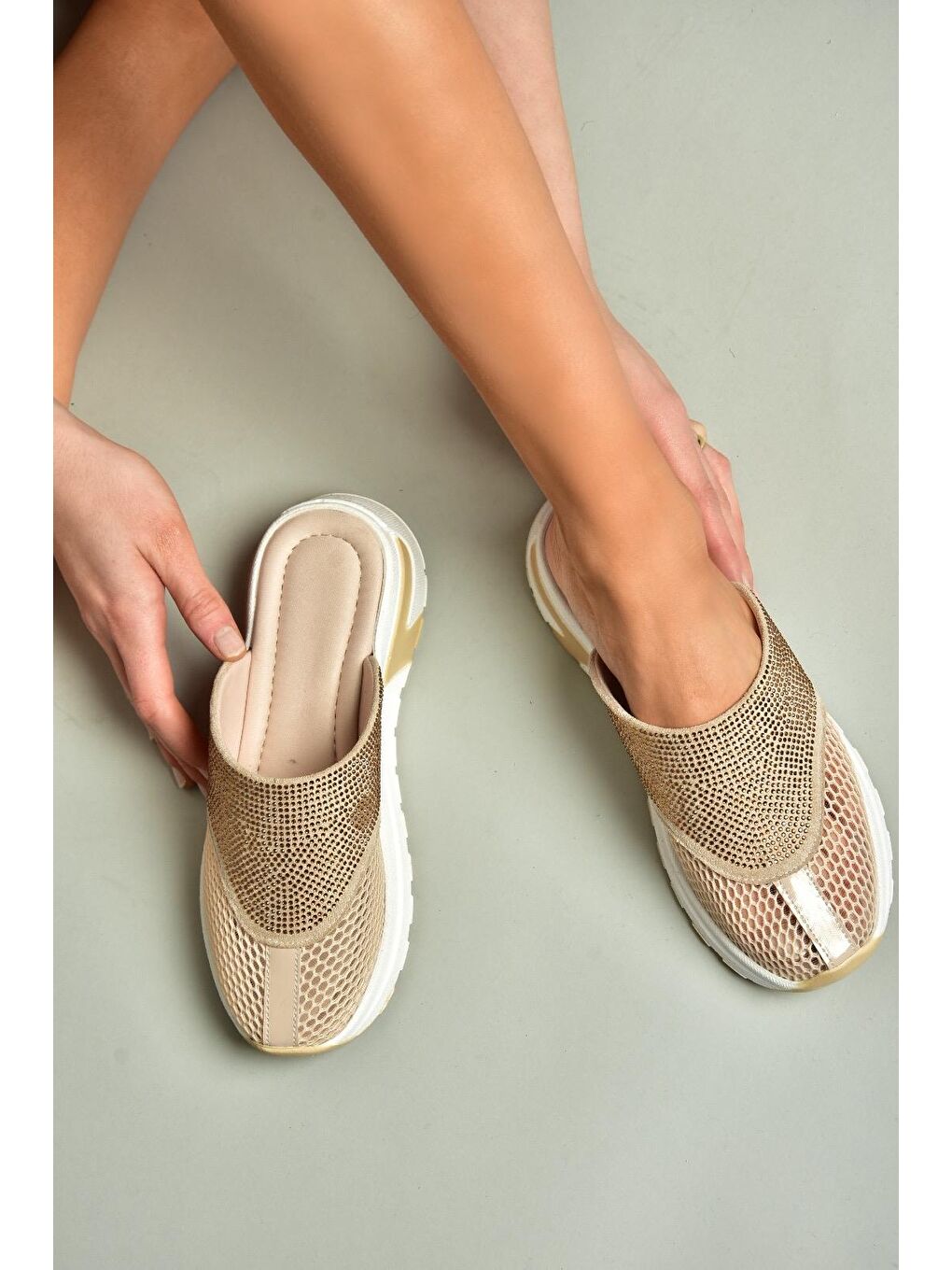 U3125144 Bej Kadın Terlik-2