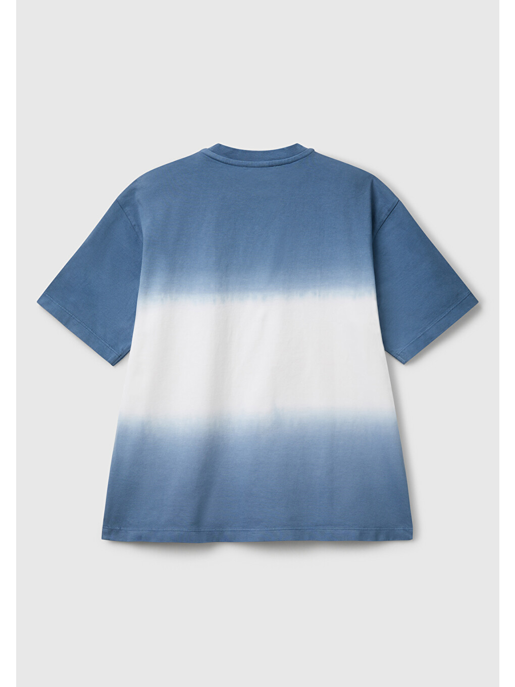 Erkek Çocuk Soluk Mavi Batik Bisiklet Yaka T-shirt-1