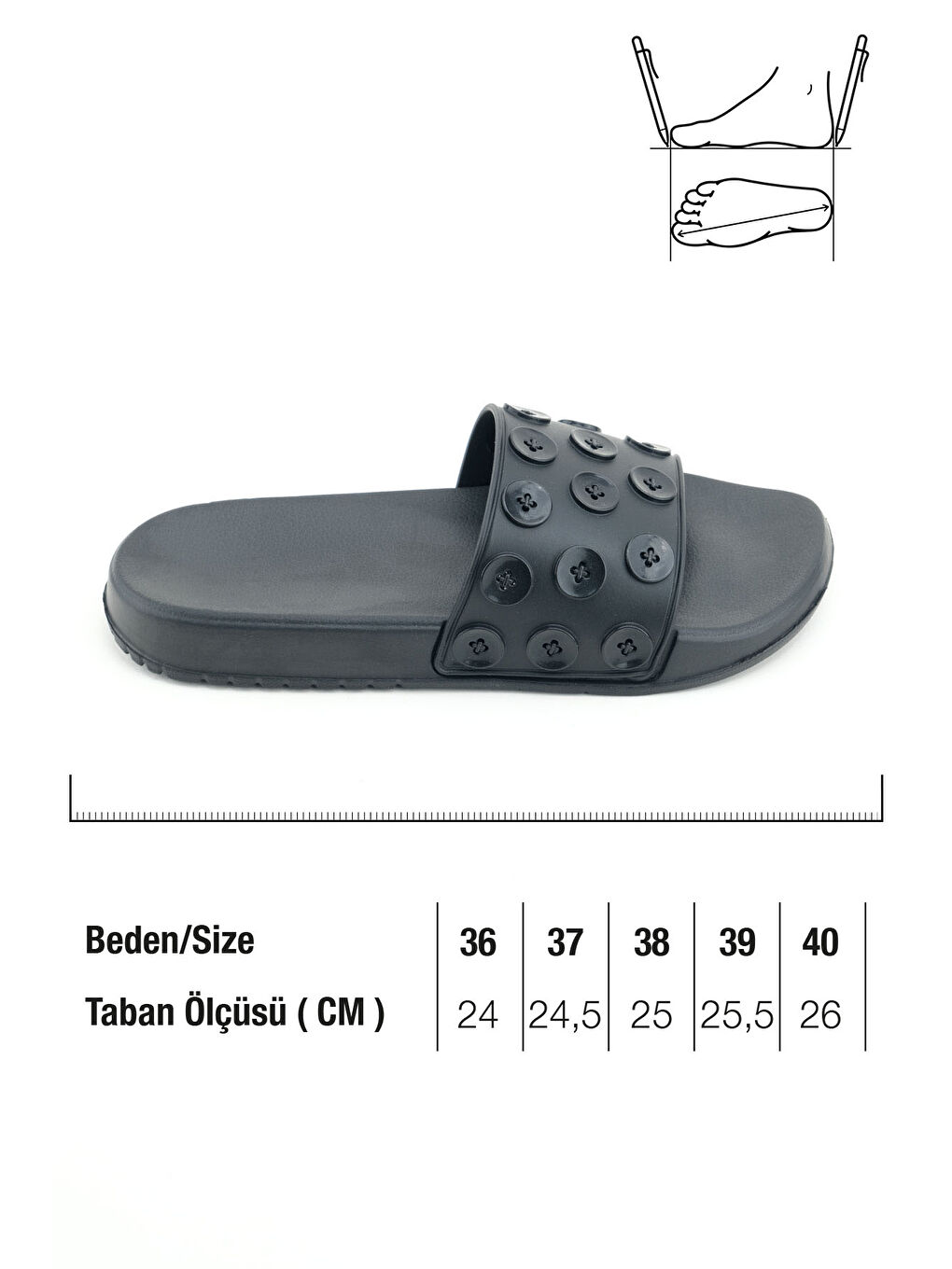 Siyah Kadın Yazlık Eva Islak Zemine Uygun Ev Bahçe Banyo Havuz Terlik-1