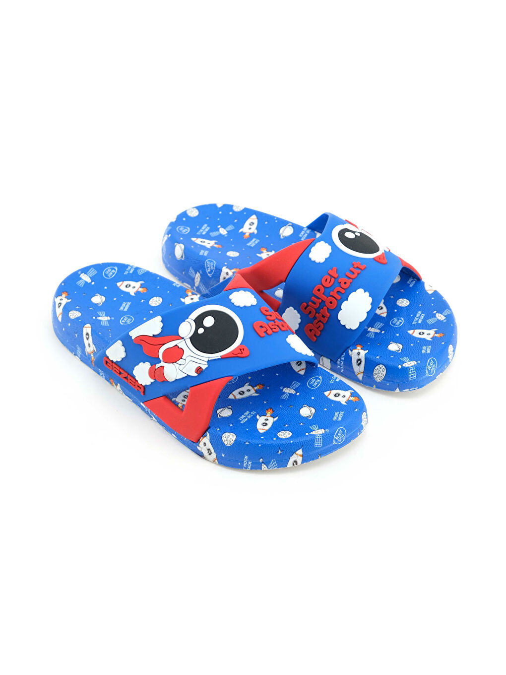 Mavi Erkek Çocuk Yazlık Poliüretan Islak Zemine Uygun Ev Bahçe Havuz Plaj Günlük Terlik-2