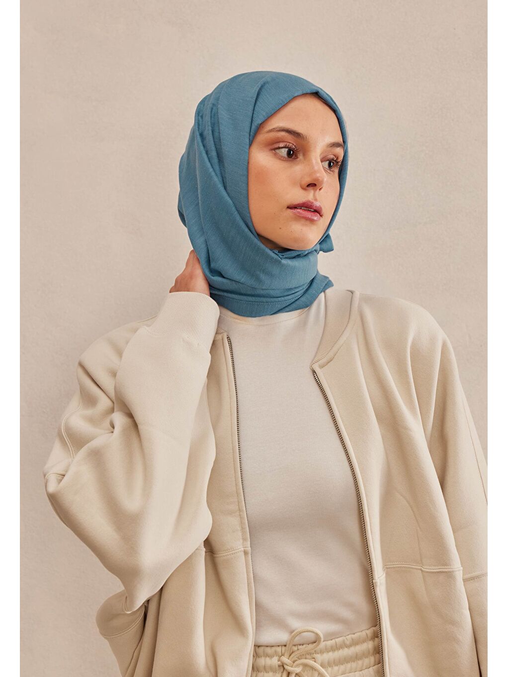 Cozy Pamuk Şal İndigo-2