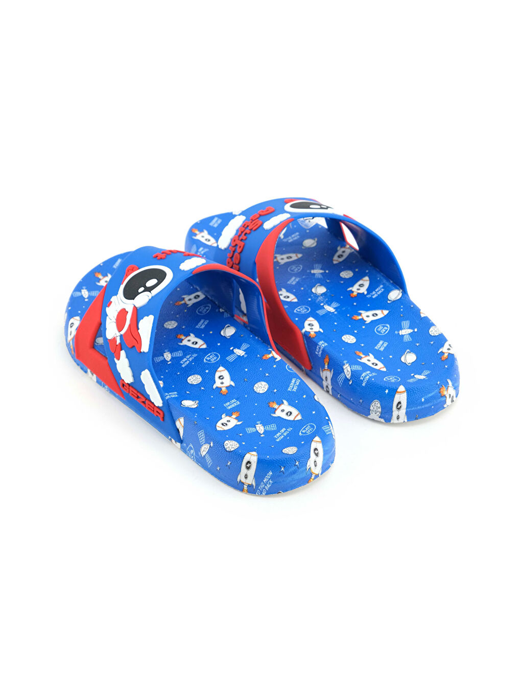 Mavi Erkek Çocuk Yazlık Poliüretan Islak Zemine Uygun Ev Bahçe Havuz Plaj Günlük Terlik-3