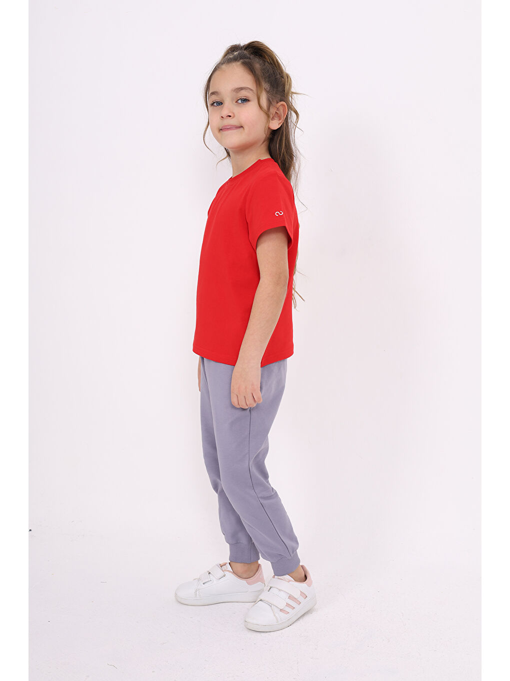 Kırmızı Unisex Çocuk Baskılı Tişört-1