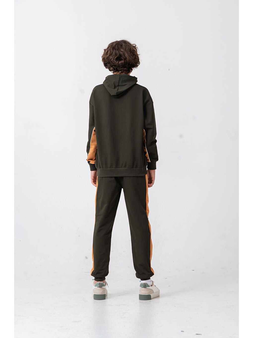 Haki Soul Fater Great Mental Attitude Baskılı Erkek Çocuk Alt Üst Eşofman Takımı-5