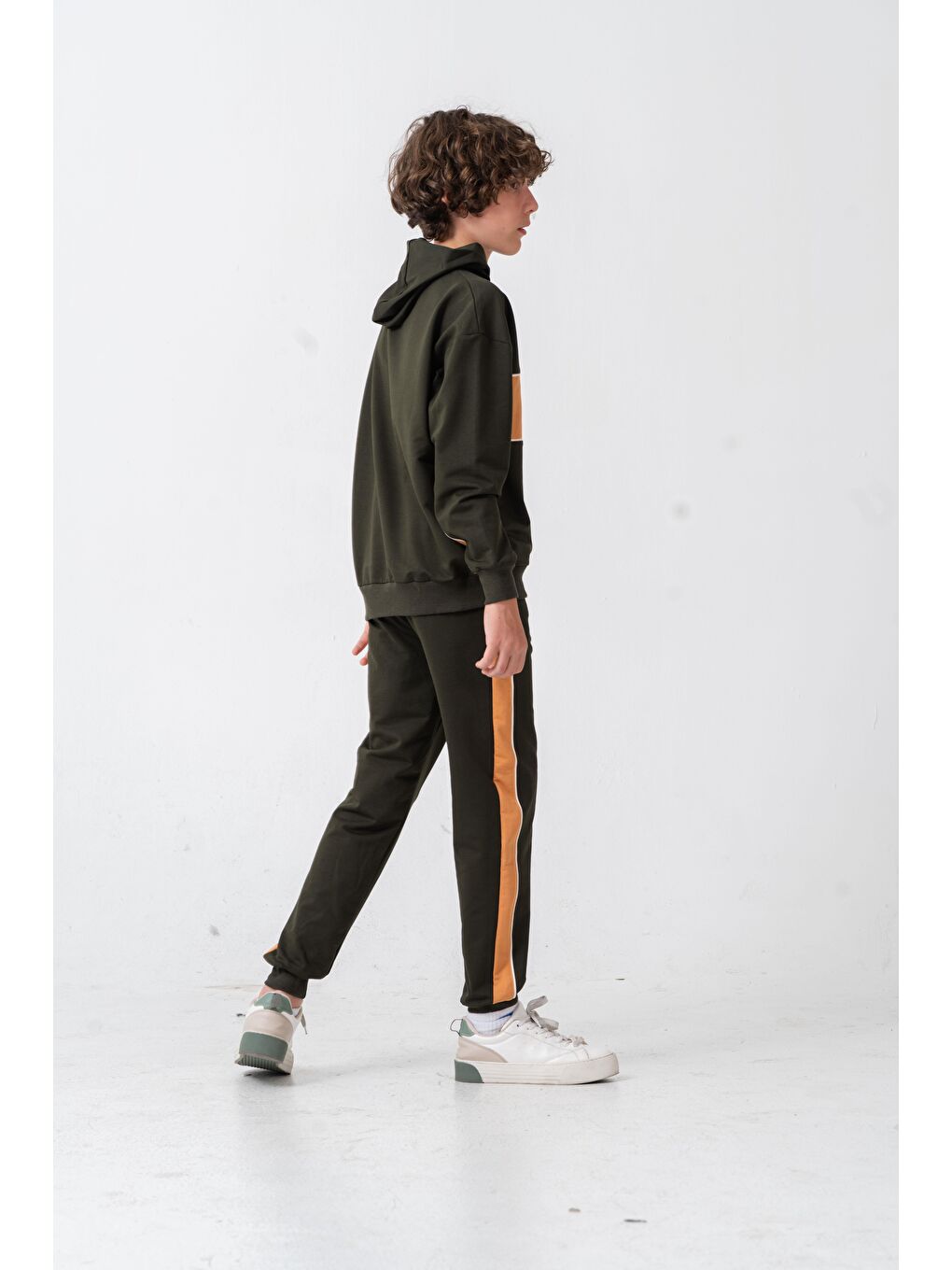 Haki Soul Fater Great Mental Attitude Baskılı Erkek Çocuk Alt Üst Eşofman Takımı-6