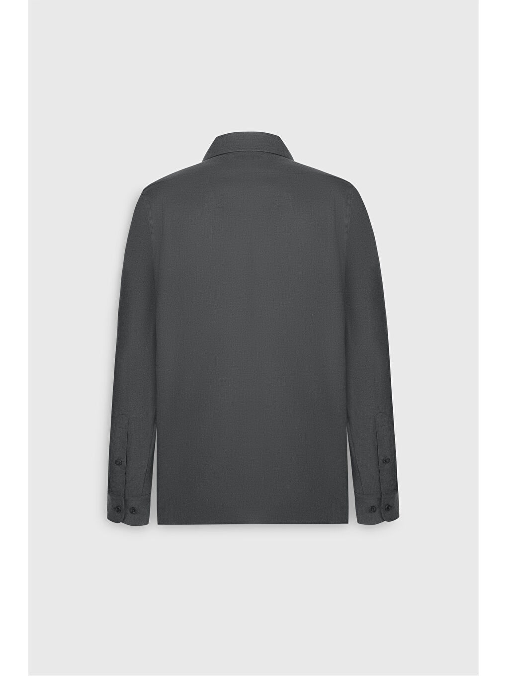 Erkek Haki %100 Pamuk Slim Fit Dar Kesim Düğmeli Yaka Flanel Gömlek-8