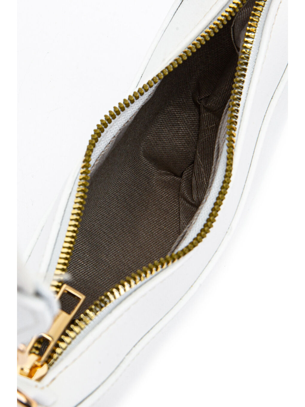 Mini Yarım Ay Tasarım Alisa Kadın El Ve Çapraz Çanta Beyaz-3