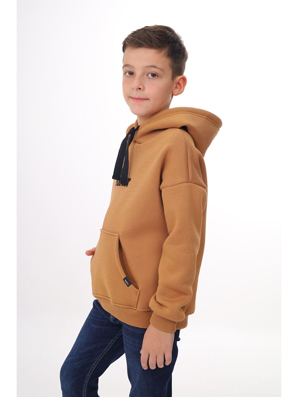 Kahverengi Erkek Çocuk Nakışlı Sweatshirt-3