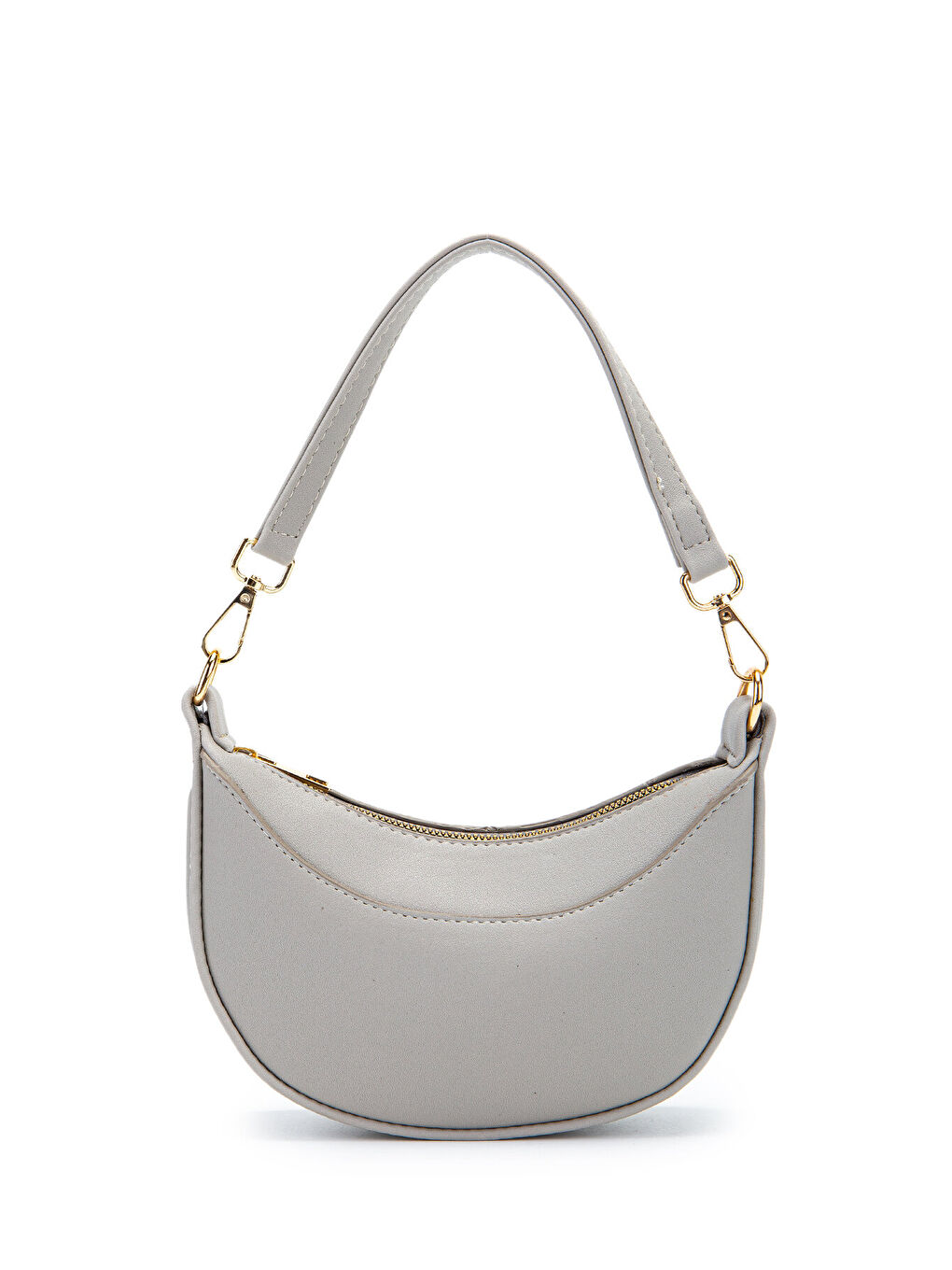 Mini Yarım Ay Tasarım Alisa Kadın El Ve Çapraz Çanta Gri