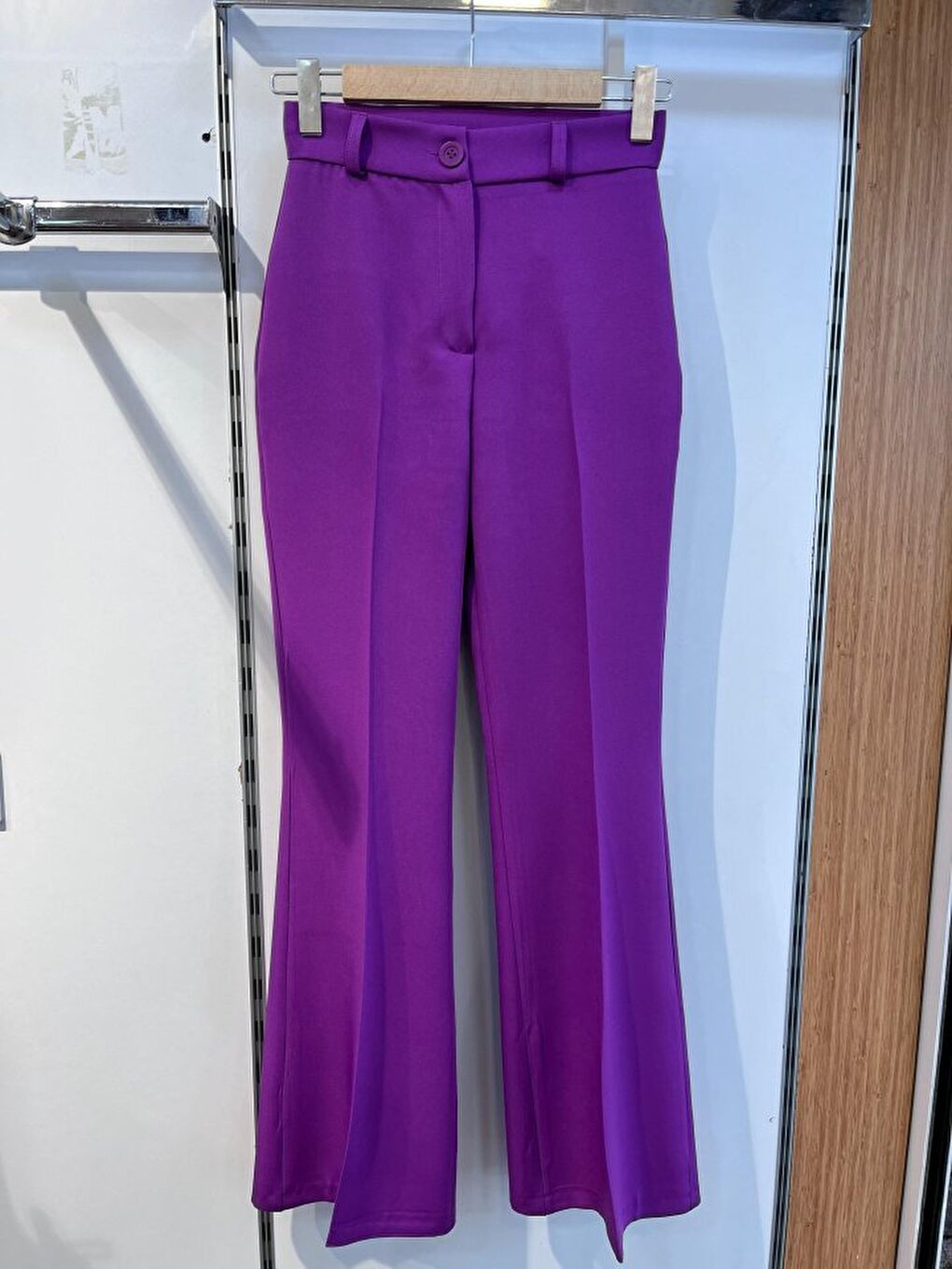 Mor İspanyol Paça Pantolon-1