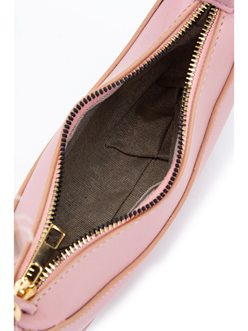 Pembe Mini Yarım Ay Tasarım Alisa Kadın El Ve Çapraz Çanta Pudra-4