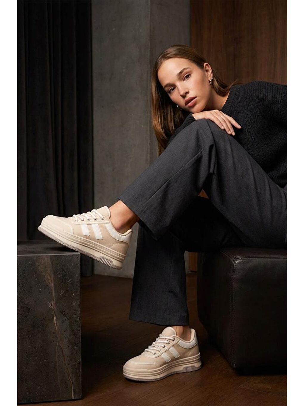 Bej DS Sapphire Sneaker 2025 Kadın-4