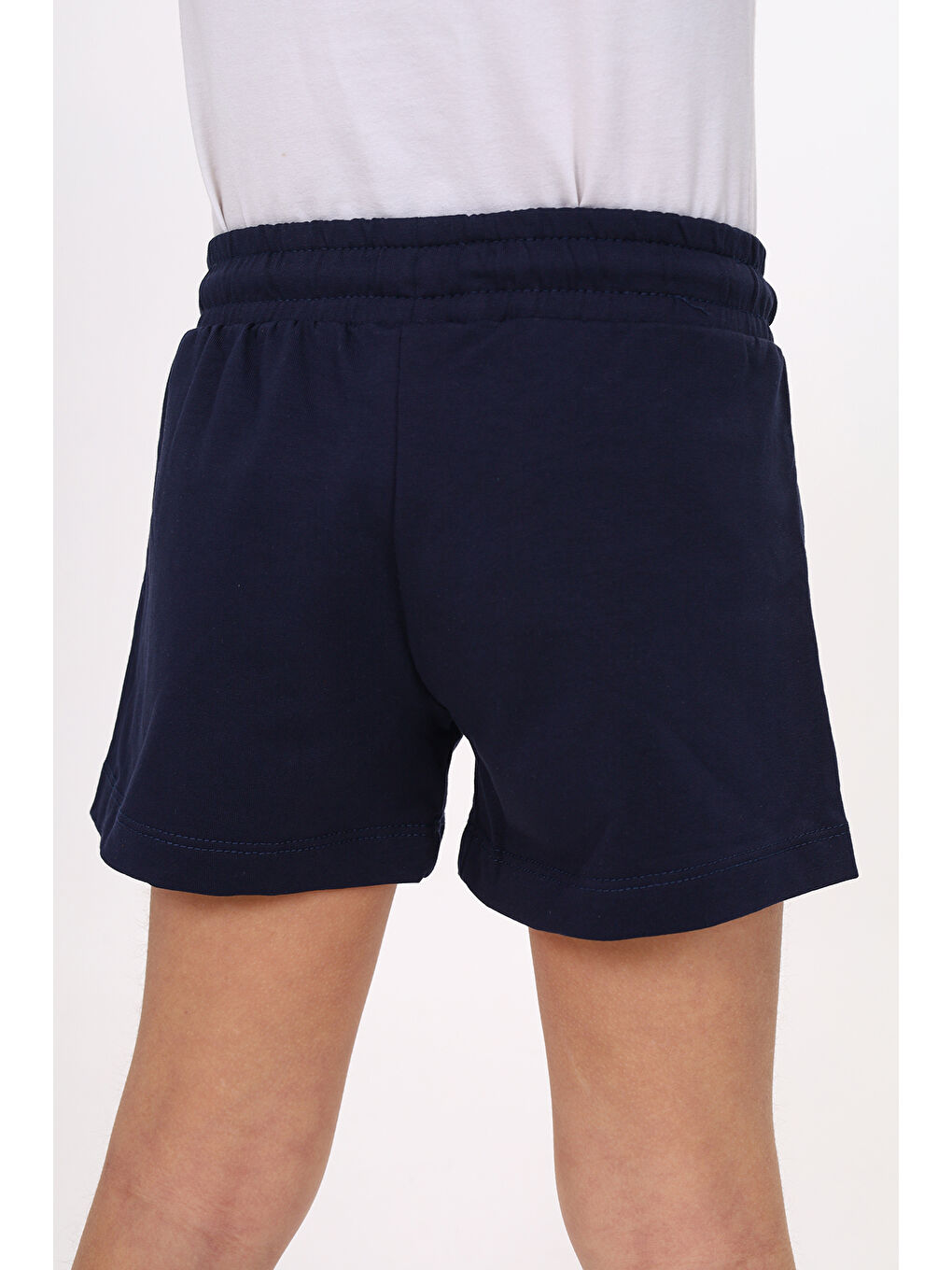 Lacivert Kız Çocuk Nakışlı Şort-3