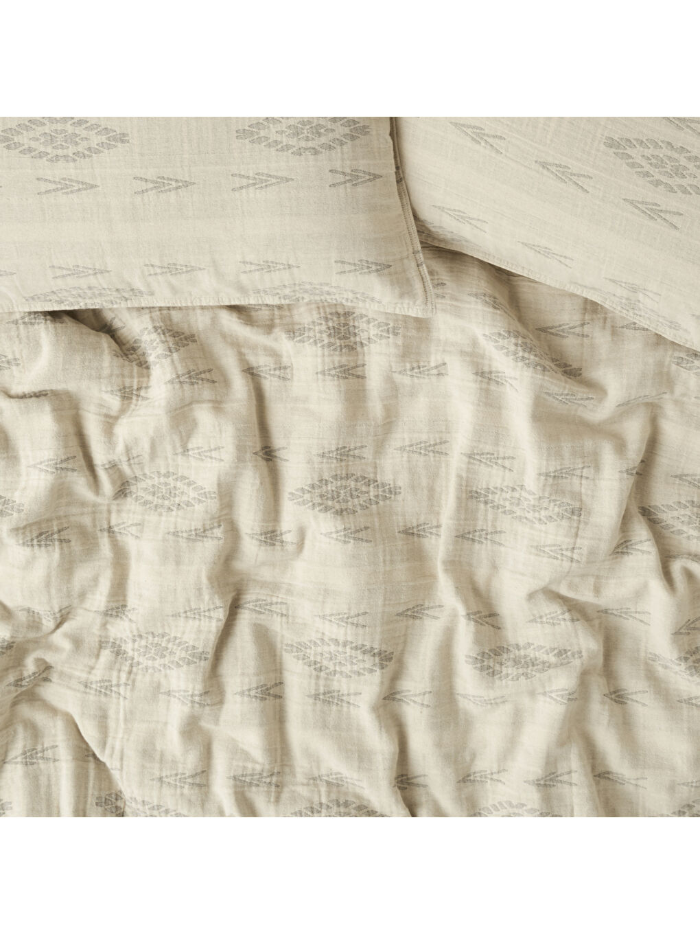 Gri %100 Pamuk Merlin Çift Kişilik Yatak Örtüsü Seti Yeşil (240x260 cm)-1