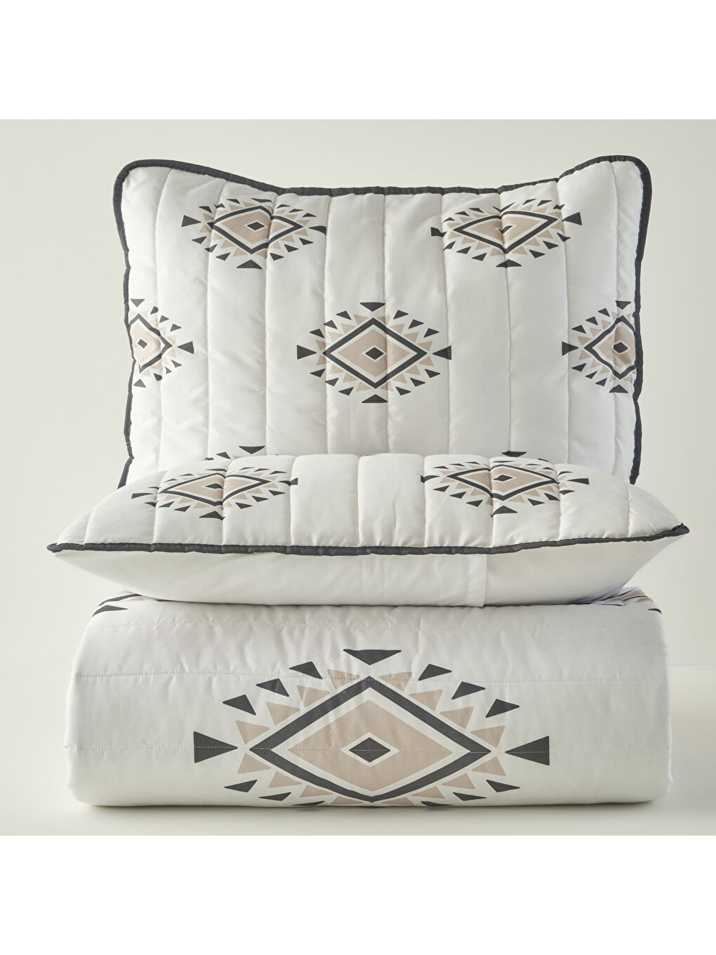 Karışık Nora Kapitoneli Çok Amaçlı Çift Kişilik Yatak Örtüsü Seti (240x220 cm)-4