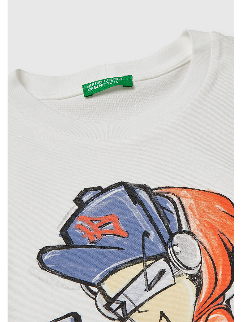 Erkek Çocuk Beyaz Tema Baskılı Rahat Kalıp Bisiklet Yaka T-Shirt-2